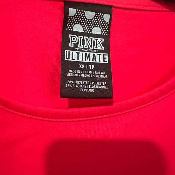 Victoria's Secret Fitted Pink and Black Long Sleeve Tee - Picture 3 of 5